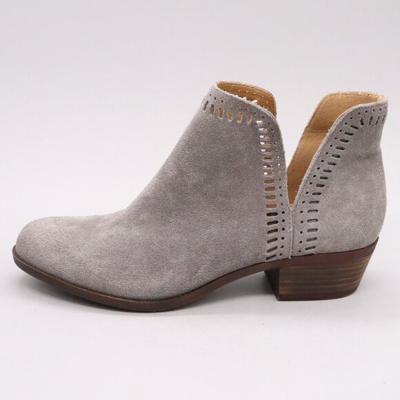 Lucky Brand Bustina Gray Slip On Ankle Boots Shoes Womens sz 9 Euro 39 Booties - Picture 2 of 16